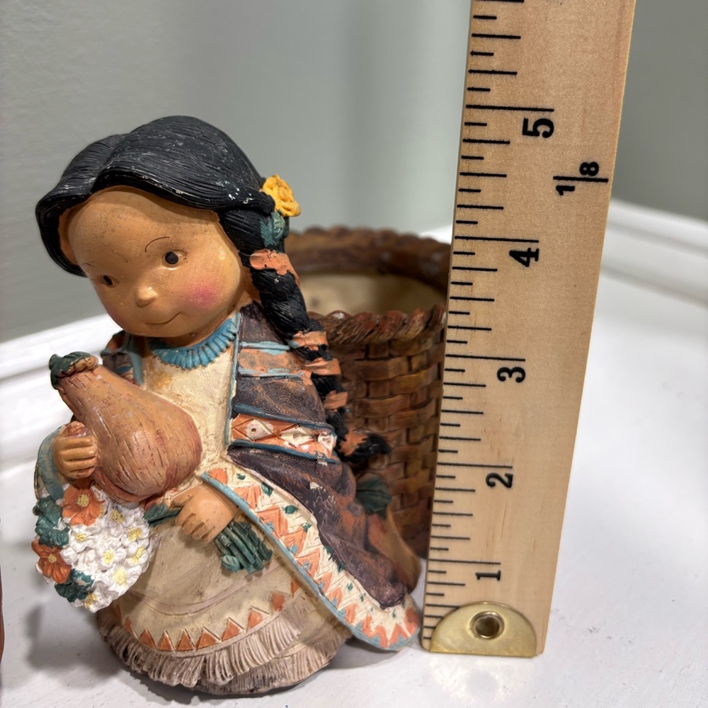 VTG 1980’s Thanksgiving Figurine Candle Holders Set - Picture 10 of 11
